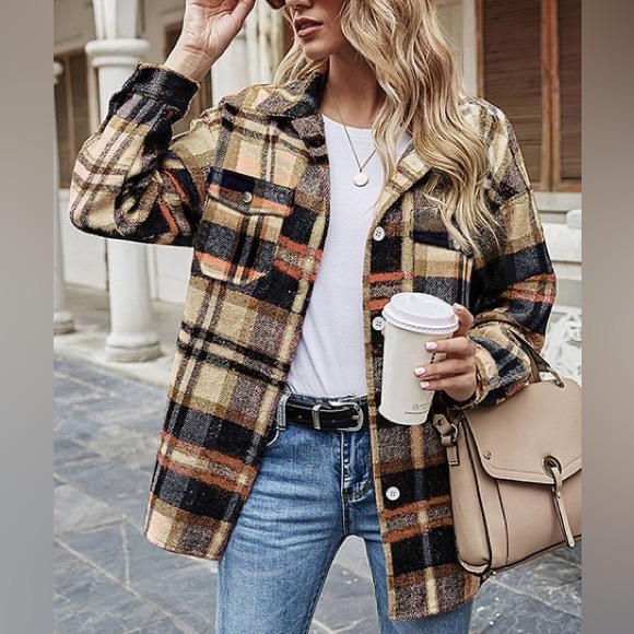Blank NYC Jackets & Blazers - Blank NYC plaid Shacket jacket 2X